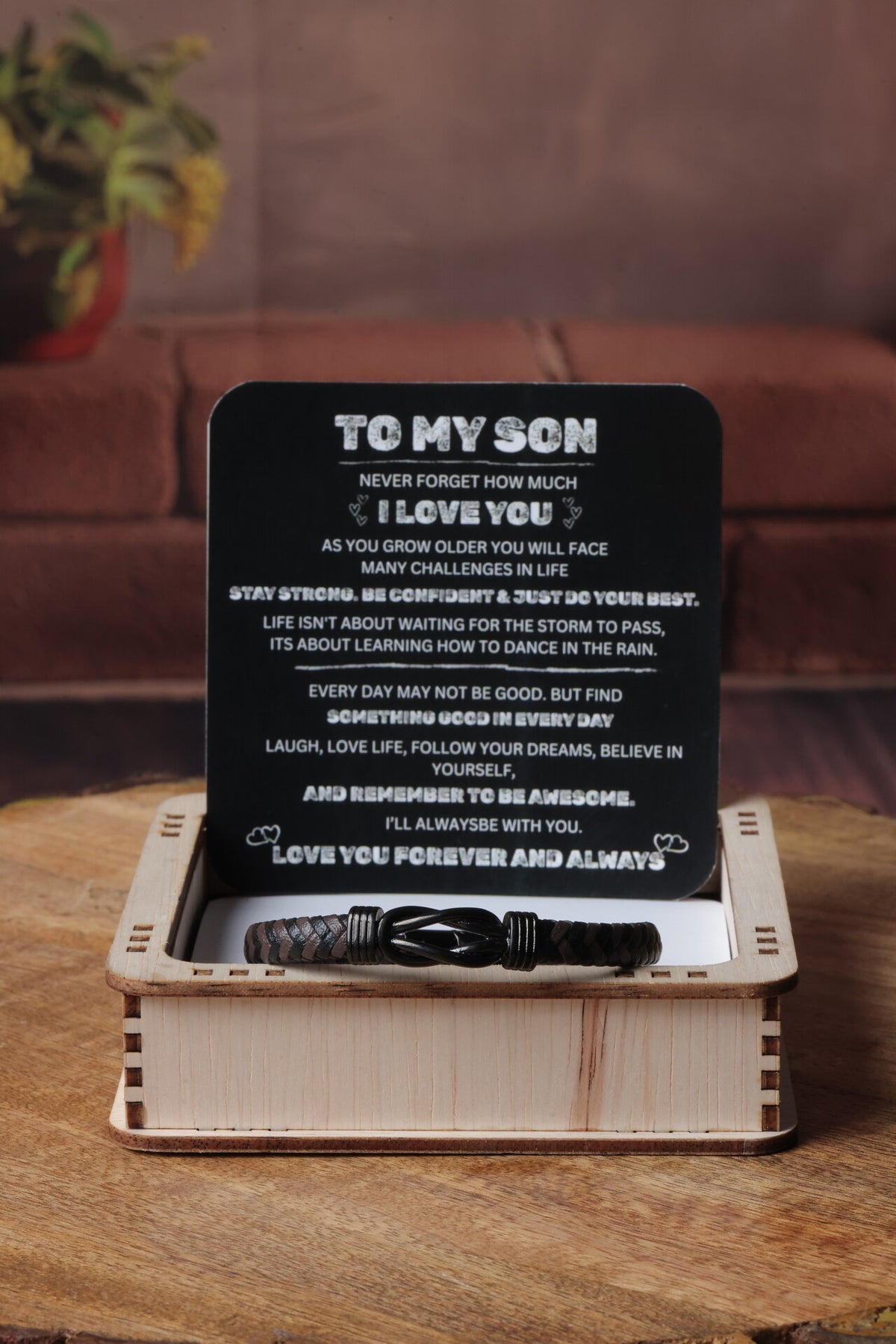 To My Son Forever Infinity Bracelet
