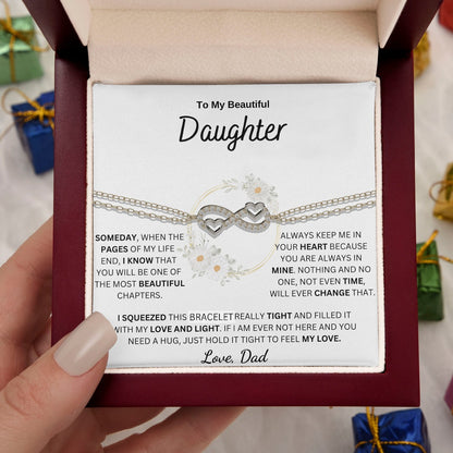 To Beautiful Daughter – Infinity Love Bracelet From Dad