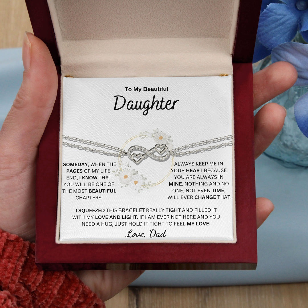 To Beautiful Daughter – Infinity Love Bracelet From Dad