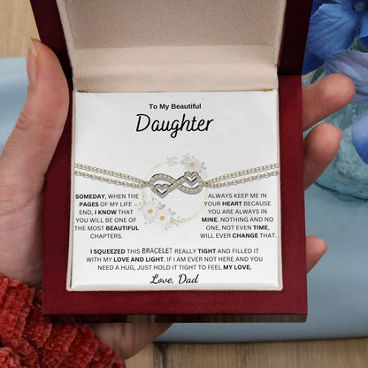 To Beautiful Daughter – Infinity Love Bracelet From Dad