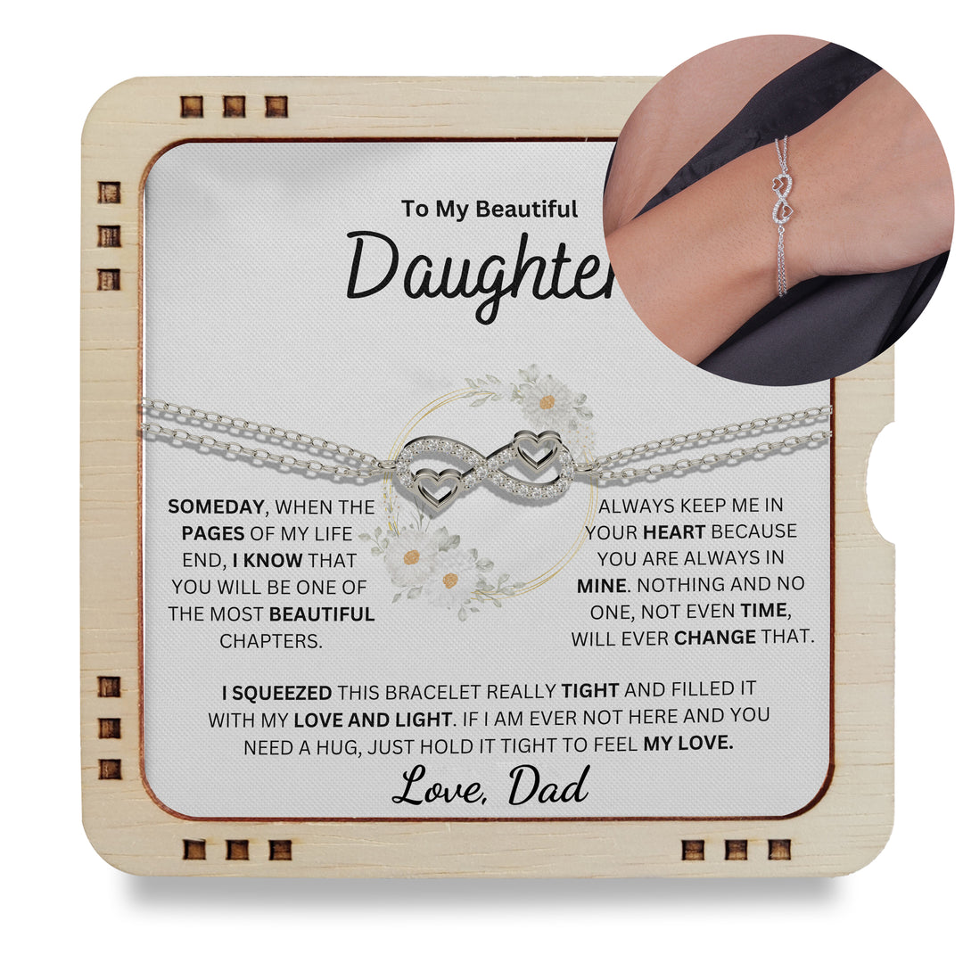 To Beautiful Daughter – Infinity Love Bracelet From Dad