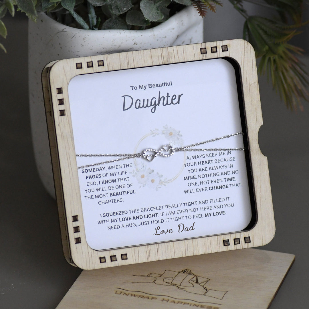 To Beautiful Daughter – Infinity Love Bracelet From Dad