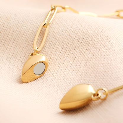 Bella Magnet Heart Necklace, 18K Gold Plated