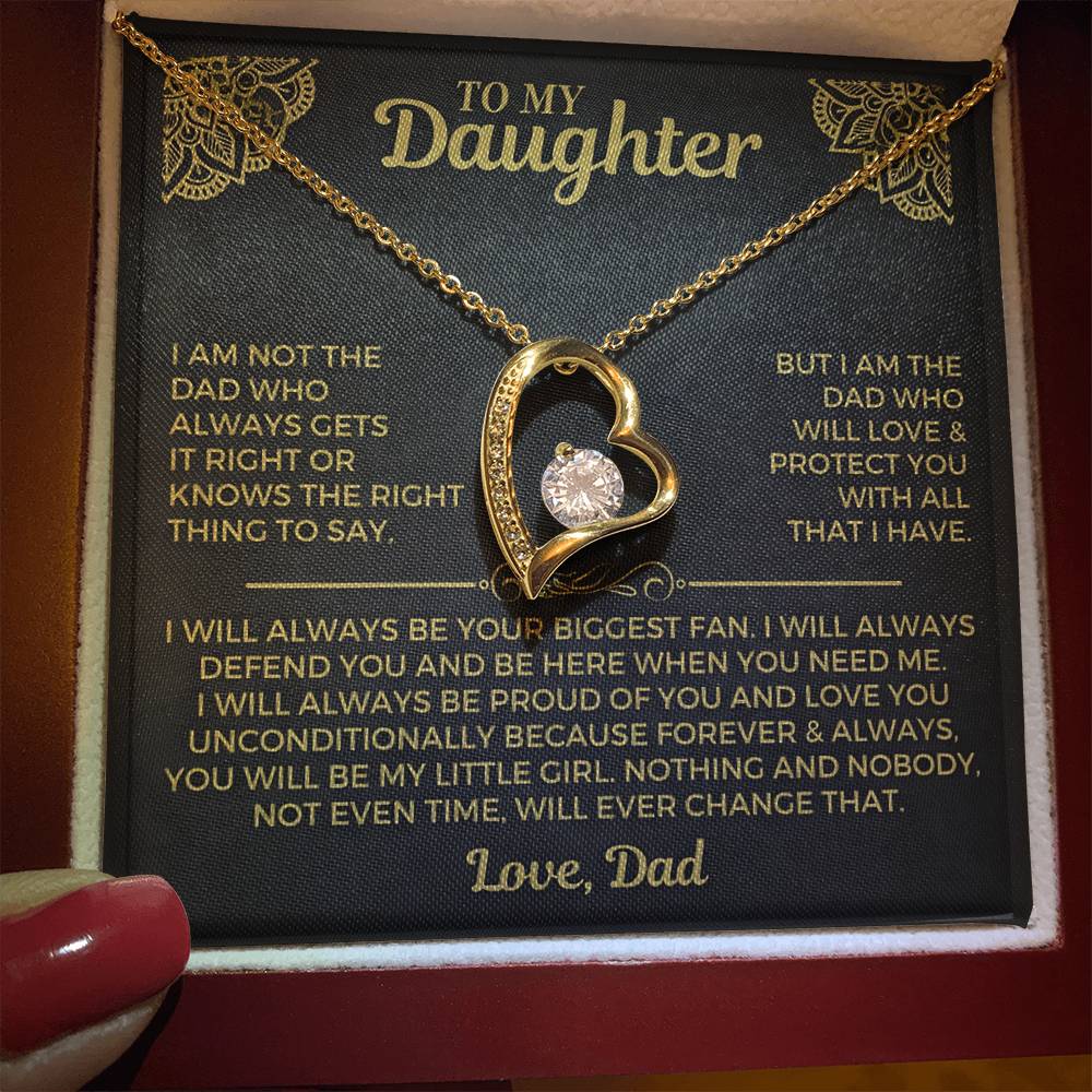 To My Daughter – Forever Love Heart Necklace