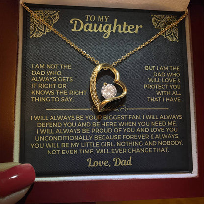To My Daughter – Forever Love Heart Necklace