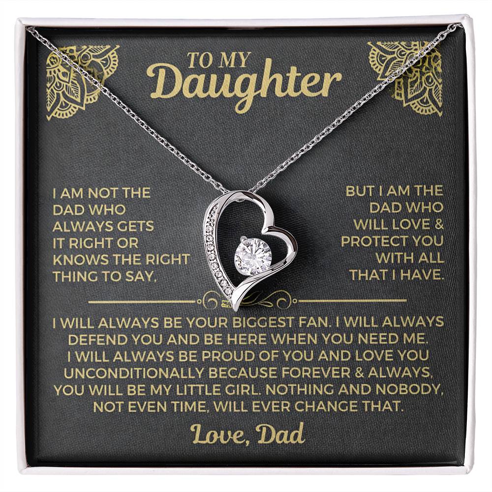To My Daughter – Forever Love Heart Necklace
