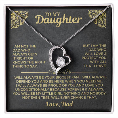 To My Daughter – Forever Love Heart Necklace