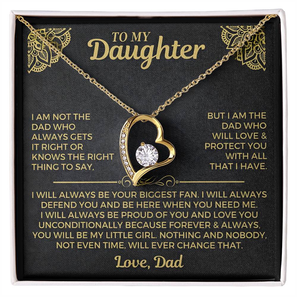 To My Daughter – Forever Love Heart Necklace