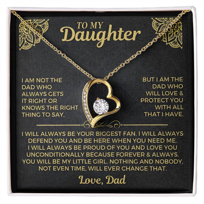 To My Daughter – Forever Love Heart Necklace