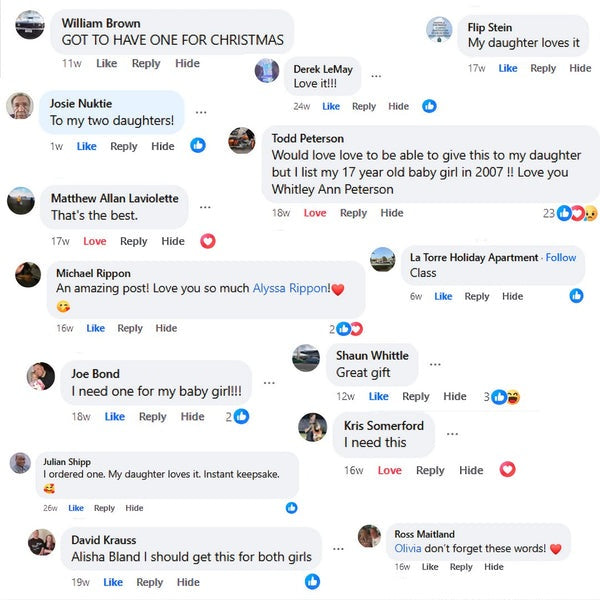 To My Beautiful Daughter" Luxury Gold Watch