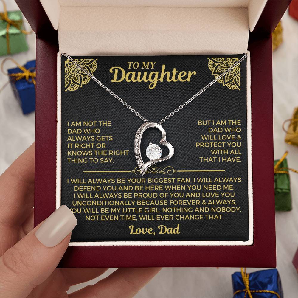 To My Daughter – Forever Love Heart Necklace